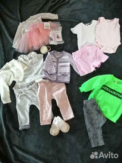 Вещи пакетом на девочку 6-9 месяцев