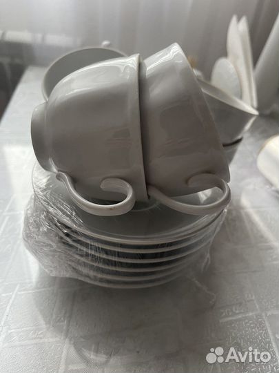 Набор 6 круже и блюдец