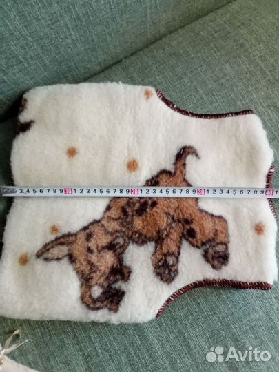 Детская жилетка и пинетки из овчины