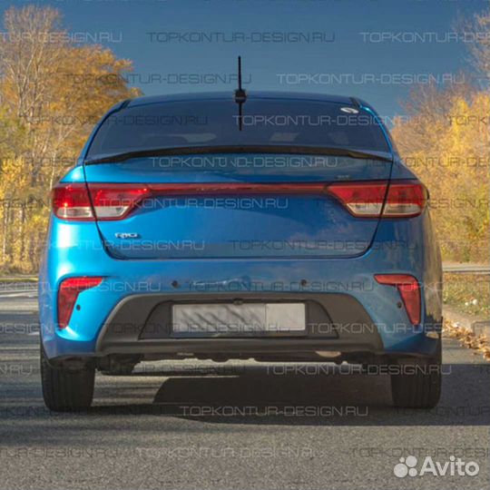 Лип спойлер на багажник zeus для KIA RIO IV
