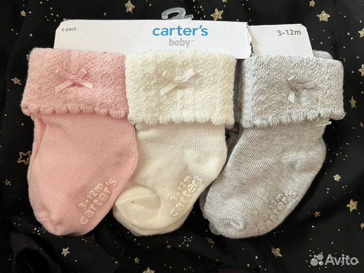 Носки carters 3-12 мес 6 пар