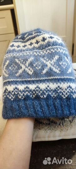 Шапка пух норки и кашемир