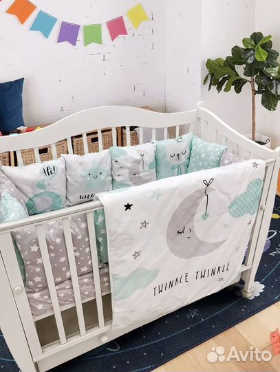 Комплект детского постельного белья с бортиками