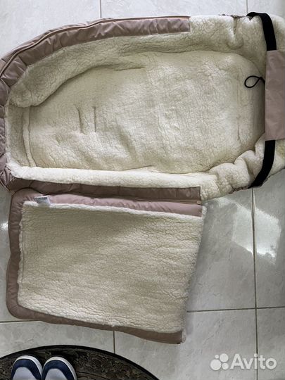 Зимний конверт в коляску на овчине