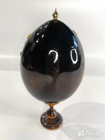 Яйцо деревянное с инкрустацией