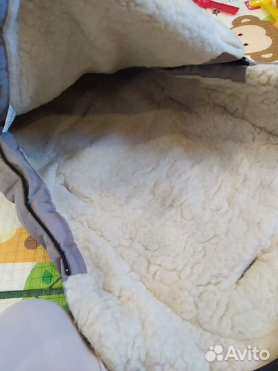 Конверт зимний на овчине в коляску