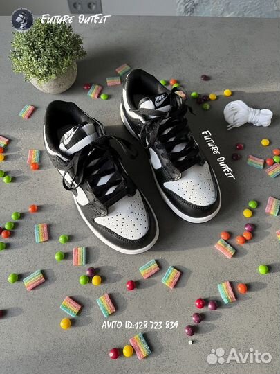 Кроссвоки Nike dunk low Black White