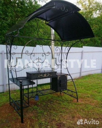 Мангал с печью