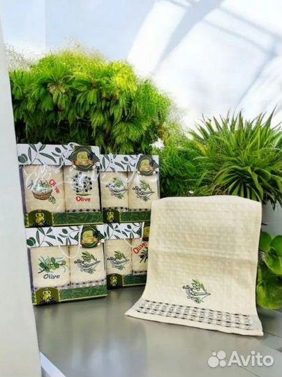 Подарочный набор для кухни 2 в 1 Оливки полотенца