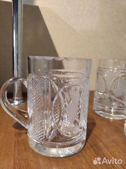 Пивная хрустальная кружка, есть 3 шт