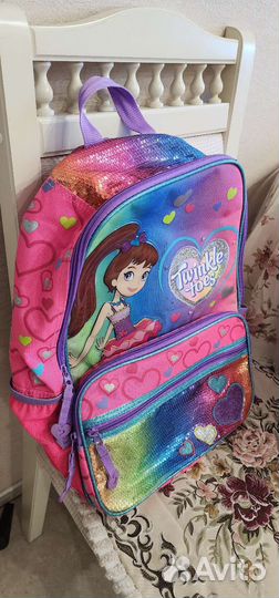 Рюкзак в стиле барби и принцессы мерцающий
