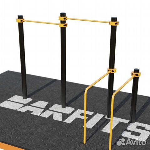Двойной турник С гнутыми брусьями свс-79 108мм пл