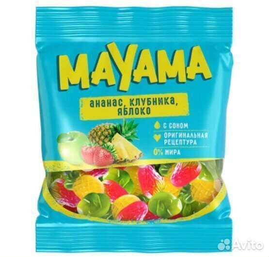 Мармелад Mayama Ананас Яблоко Клубника 70 г