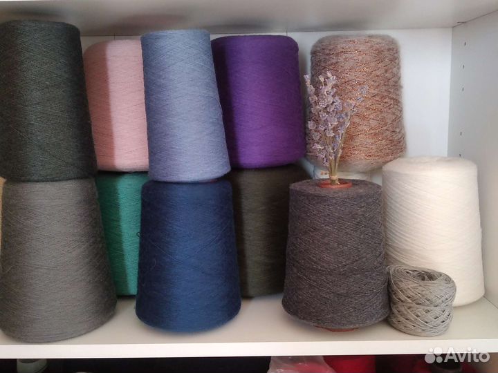 Пряжа бобинная итальянская полушерсть 50/50