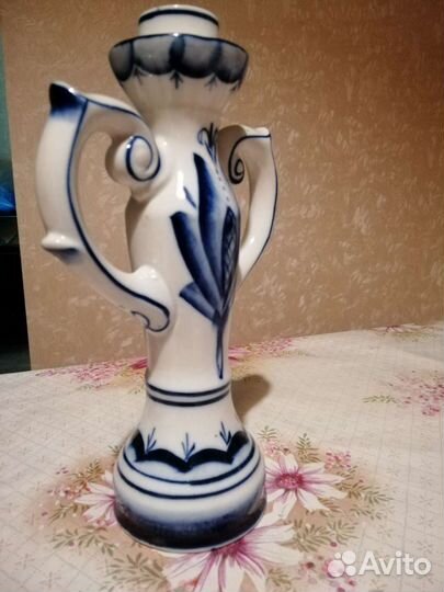 Ваза для цветов СССР гжель