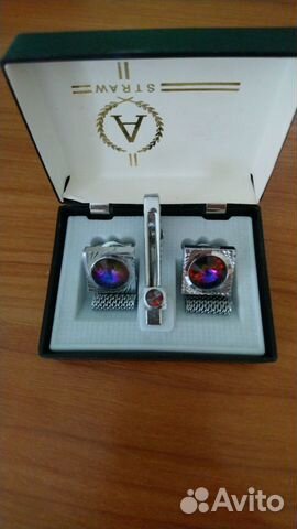 Запонки и зажим для галстука