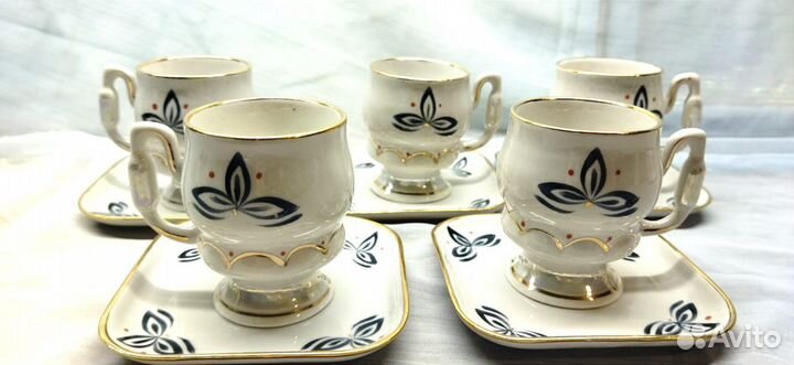 Кофейный сервиз шахматный. Прокопьевский фз