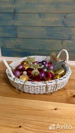 Поднос, корзина плетеная из ротанга