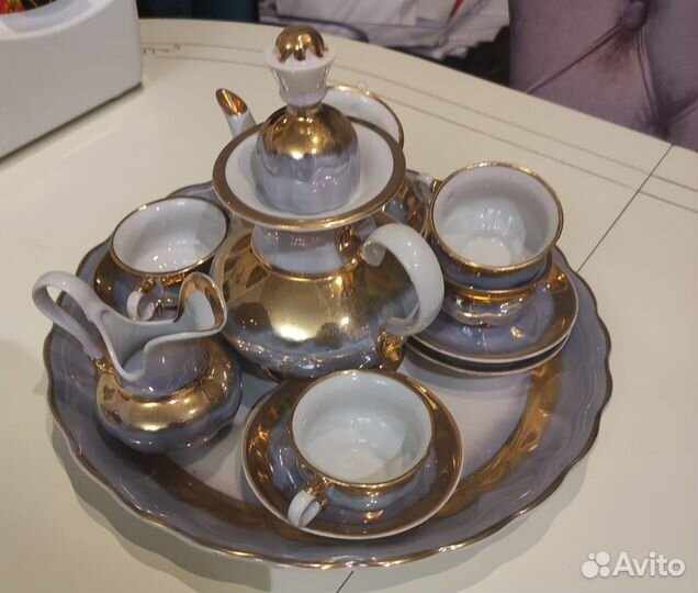 Кофейный сервиз СССР перламутровый