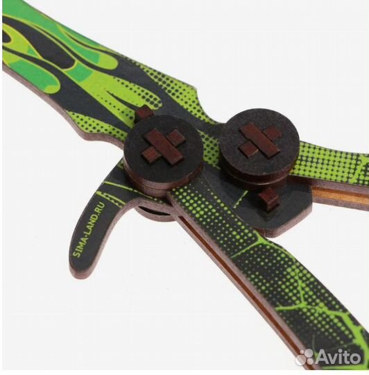 Модель из дерева «Нож-бабочка», жёлтая рукоятка