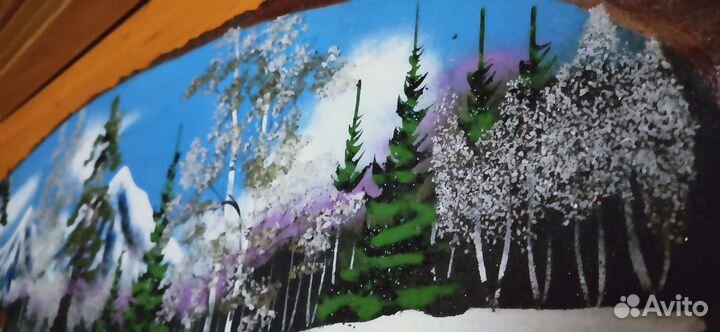 Картина на спиле дерева