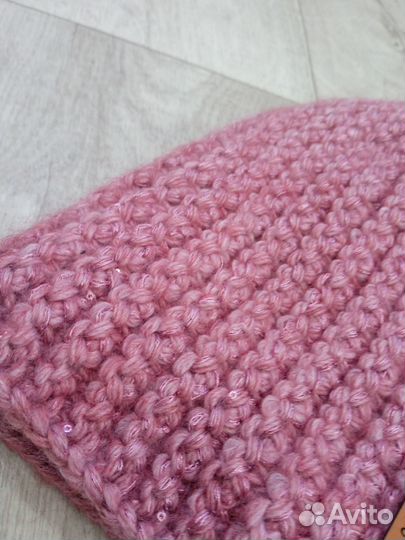 Шапка и снуд зимний комплект женский новый