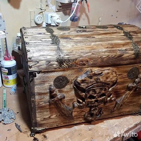 Сундук пиратский деревянный