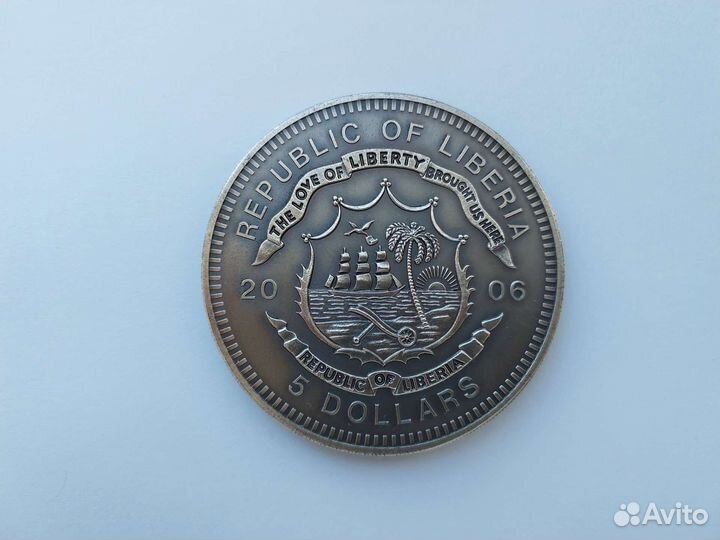 Либерия 5 долларов 2006 Чемпионат мира по футболу