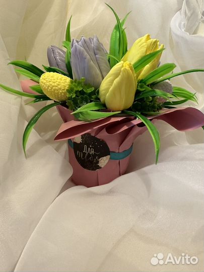 Букет из мыльных тюльпанов