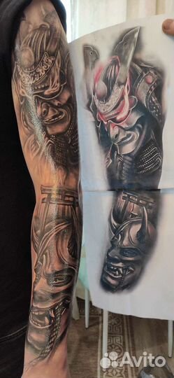 Художественная татуировка в салоне