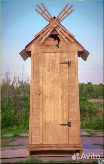 Уличный туалет деревянный ACC338