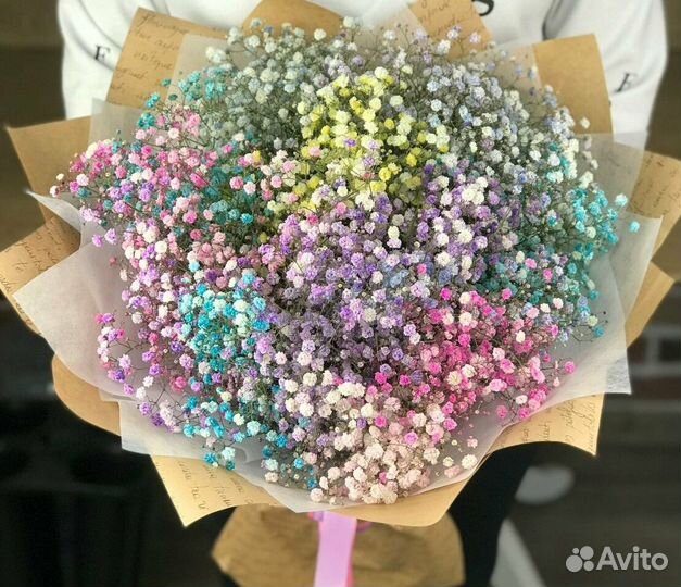 Букеты Гипсофилы (разные цвета)