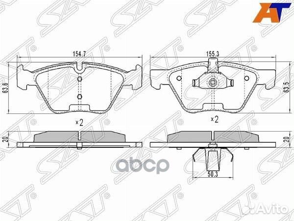 Колодки тормозные перед BMW 5 E60 ST34116763617