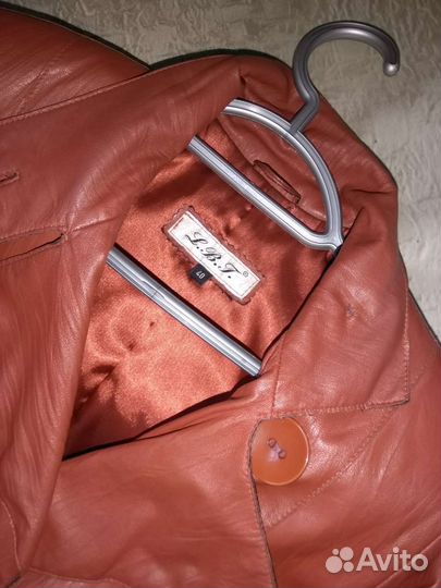 Плащ натуральная кожа р.44