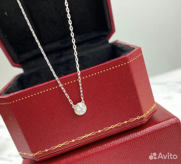 Cartier подвеска с одним камнем