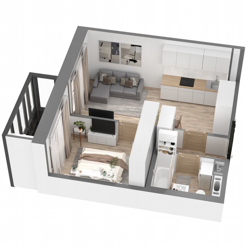 1-к. квартира, 41,3 м², 6/23 эт.