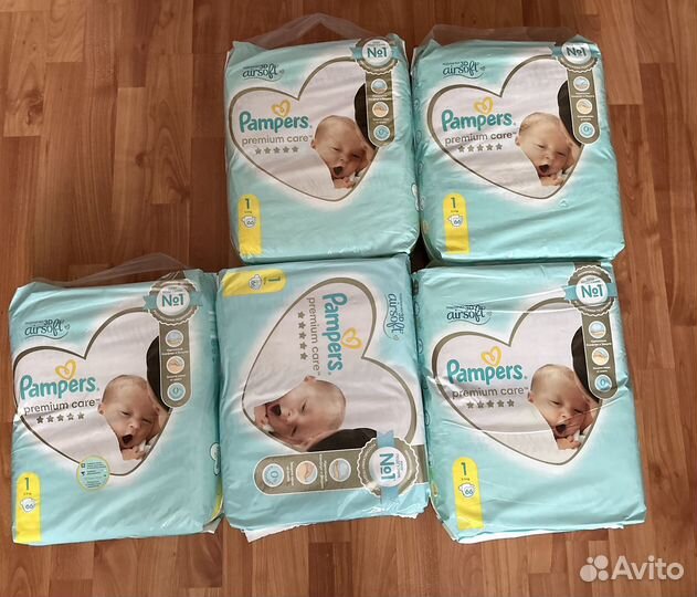 Подгузники Pampers premium care 1