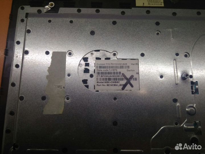 Топкейс с неисправной клавиатурой HP 15-ac