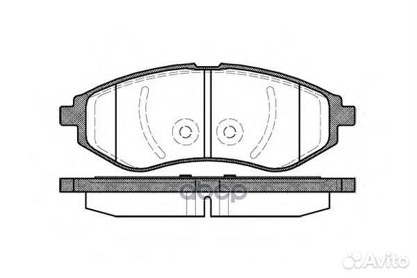 Колодки тормозные дисковые перед 098600 Remsa