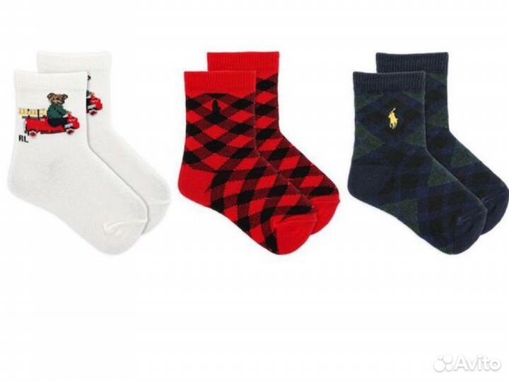 Polo Ralph Lauren носки с Медведем 3шт.Оригинал