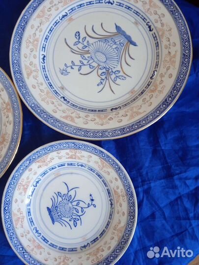 Рисовый фарфор, трио, цветок