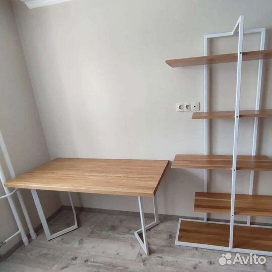 Мебель в стиле лофт на заказ. Стол, стулья, стелаж