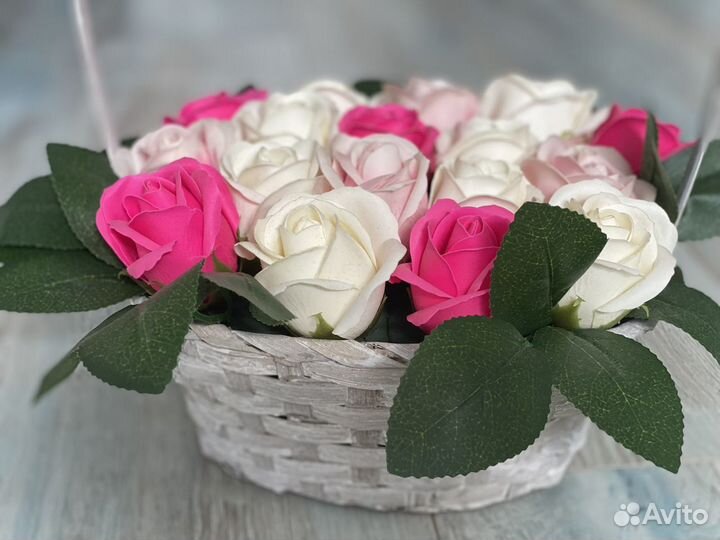 Букет из мыльных роз