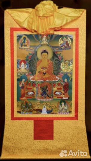 Тханка Будда в золоте