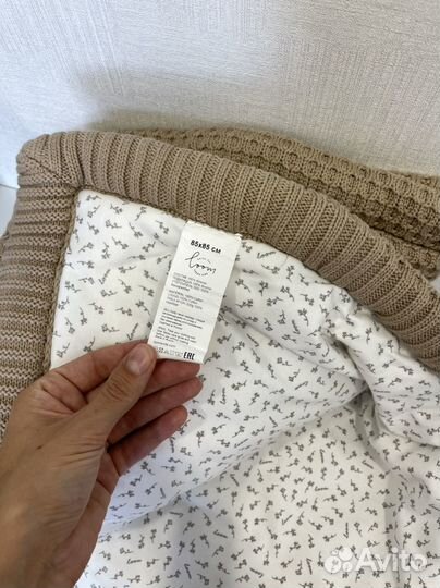 Кремовый конверт-плед loom