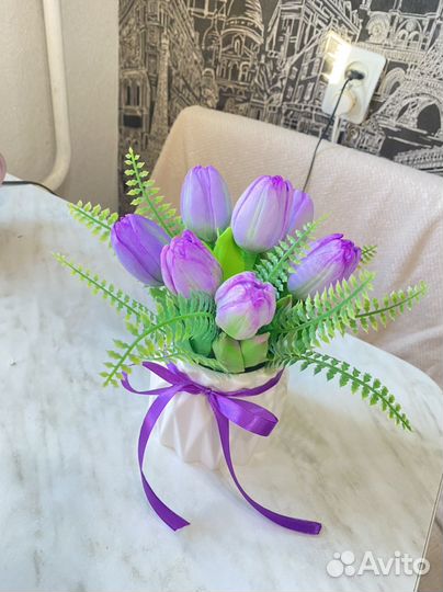 Букет из мыла ручной работы