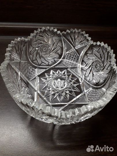 Хрустальный салатник, ваза bohemia