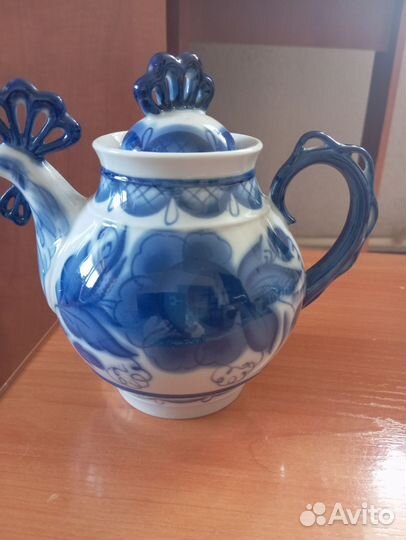 Чайник заварочный СССР. Гжель