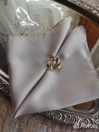 Шёлковый натуральный платок Паше карманный