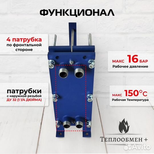 Теплообменник SN 04-10 для отопления 80 м2 8кВт